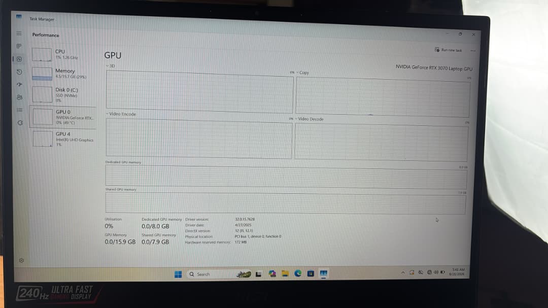 MSI GS66 Stealth 15.6' Intel Core i7-11800H, RTX 3070 8GB, 16/512 - Image 4